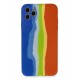 Newface iPhone 11 Pro Kılıf Ebruli Lansman Silikon - Mavi-Turuncu Newface iPhone 11 Pro Kılıf Ebruli Lansman Silikon - Mavi-Turuncu