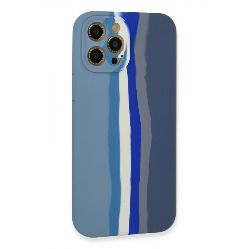 Newface iPhone 12 Pro Kılıf Ebruli Lansman Silikon - Mavi-Gri Newface iPhone 12 Pro Kılıf Ebruli Lansman Silikon - Mavi-Gri