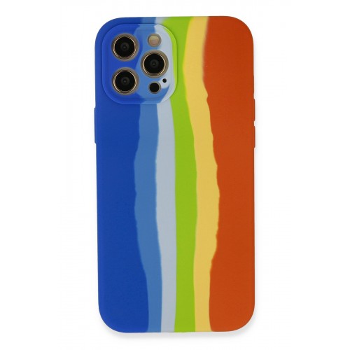 Newface iPhone 12 Pro Kılıf Ebruli Lansman Silikon - Mavi-Turuncu Newface iPhone 12 Pro Kılıf Ebruli Lansman Silikon - Mavi-Turuncu