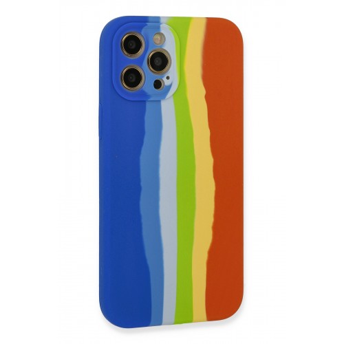 Newface iPhone 12 Pro Kılıf Ebruli Lansman Silikon - Mavi-Turuncu Newface iPhone 12 Pro Kılıf Ebruli Lansman Silikon - Mavi-Turuncu