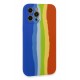 Newface iPhone 12 Pro Kılıf Ebruli Lansman Silikon - Mavi-Turuncu Newface iPhone 12 Pro Kılıf Ebruli Lansman Silikon - Mavi-Turuncu