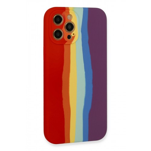 Newface iPhone 12 Pro Max Kılıf Ebruli Lansman Silikon - Kırmızı-Mor Newface iPhone 12 Pro Max Kılıf Ebruli Lansman Silikon - Kırmızı-Mor