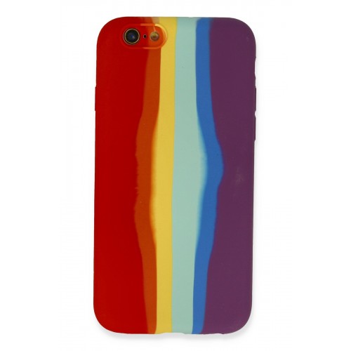 Newface iPhone 6 Kılıf Ebruli Lansman Silikon - Kırmızı-Mor Newface iPhone 6 Kılıf Ebruli Lansman Silikon - Kırmızı-Mor