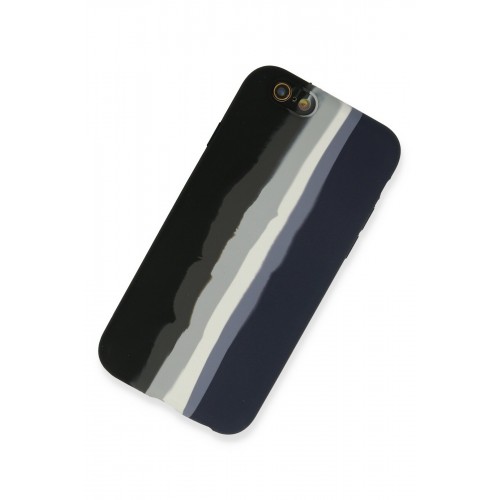 Newface iPhone 6 Kılıf Ebruli Lansman Silikon - Siyah-Lacivert Newface iPhone 6 Kılıf Ebruli Lansman Silikon - Siyah-Lacivert