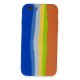 Newface iPhone 6 Kılıf Ebruli Lansman Silikon - Mavi-Turuncu Newface iPhone 6 Kılıf Ebruli Lansman Silikon - Mavi-Turuncu