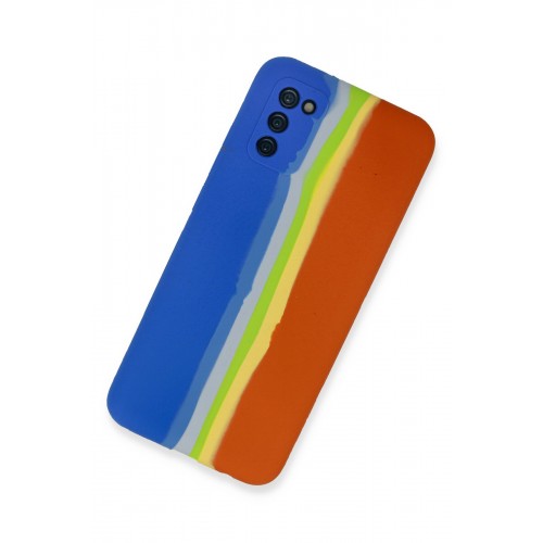 Newface Samsung Galaxy A03S Kılıf Ebruli Lansman Silikon - Mavi-Turuncu Newface Samsung Galaxy A03S Kılıf Ebruli Lansman Silikon - Mavi-Turuncu