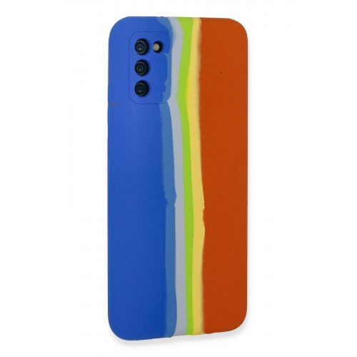 Newface Samsung Galaxy A03S Kılıf Ebruli Lansman Silikon - Mavi-Turuncu Newface Samsung Galaxy A03S Kılıf Ebruli Lansman Silikon - Mavi-Turuncu