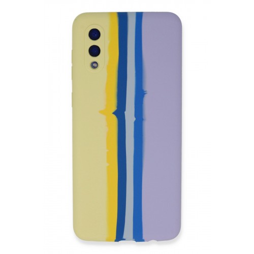 Newface Samsung Galaxy A02 Kılıf Ebruli Lansman Silikon - Sarı-Lila Newface Samsung Galaxy A02 Kılıf Ebruli Lansman Silikon - Sarı-Lila