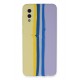 Newface Samsung Galaxy A02 Kılıf Ebruli Lansman Silikon - Sarı-Lila Newface Samsung Galaxy A02 Kılıf Ebruli Lansman Silikon - Sarı-Lila