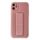 Newface iPhone 12 Kılıf Coco Karbon Standlı Kapak - Pembe Newface iPhone 12 Kılıf Coco Karbon Standlı Kapak - Pembe