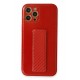 Newface iPhone 12 Pro Max Kılıf Coco Karbon Standlı Kapak - Kırmızı Newface iPhone 12 Pro Max Kılıf Coco Karbon Standlı Kapak - Kırmızı