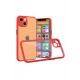 Newface iPhone 13 Mini Kılıf Miami Şeffaf Silikon  - Kırmızı