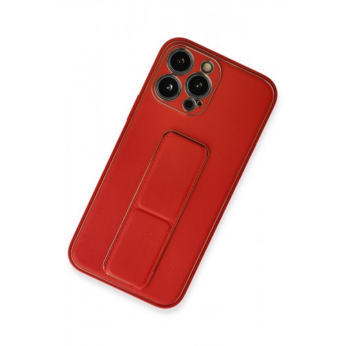 Newface iPhone 13 Pro Max Kılıf Coco Deri Standlı Kapak - Kırmızı Newface iPhone 13 Pro Max Kılıf Coco Deri Standlı Kapak - Kırmızı