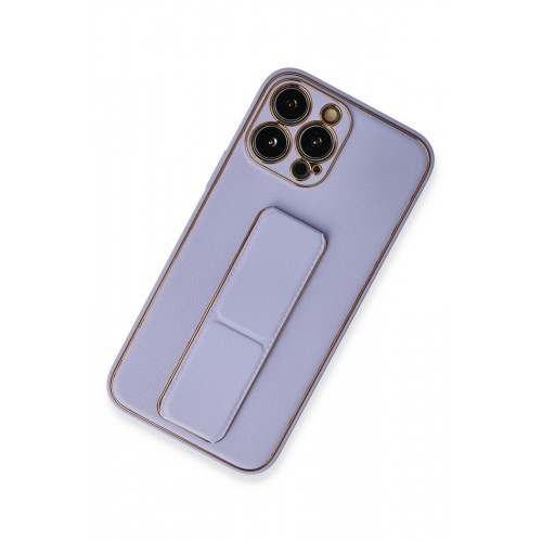 Newface iPhone 13 Pro Kılıf Coco Deri Standlı Kapak - Lila Newface iPhone 13 Pro Kılıf Coco Deri Standlı Kapak - Lila