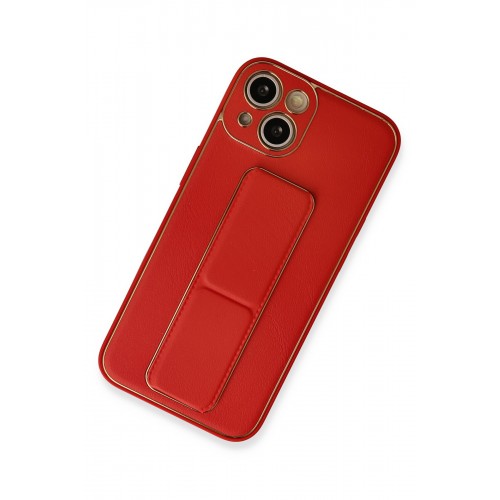 Newface iPhone 13 Kılıf Coco Deri Standlı Kapak - Kırmızı Newface iPhone 13 Kılıf Coco Deri Standlı Kapak - Kırmızı