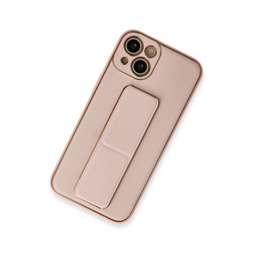Newface iPhone 13 Kılıf Coco Deri Standlı Kapak - Pembe Newface iPhone 13 Kılıf Coco Deri Standlı Kapak - Pembe