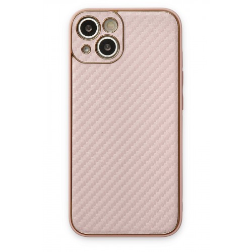 Newface iPhone 13 Kılıf Coco Karbon Silikon - Pembe Newface iPhone 13 Kılıf Coco Karbon Silikon - Pembe
