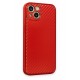 Newface iPhone 13 Kılıf Coco Karbon Silikon - Kırmızı Newface iPhone 13 Kılıf Coco Karbon Silikon - Kırmızı