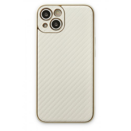 Newface iPhone 13 Kılıf Coco Karbon Silikon - Beyaz Newface iPhone 13 Kılıf Coco Karbon Silikon - Beyaz