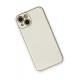 Newface iPhone 13 Kılıf Coco Karbon Silikon - Beyaz Newface iPhone 13 Kılıf Coco Karbon Silikon - Beyaz