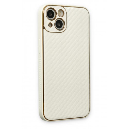 Newface iPhone 13 Kılıf Coco Karbon Silikon - Beyaz Newface iPhone 13 Kılıf Coco Karbon Silikon - Beyaz