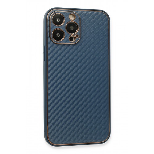 Newface iPhone 13 Pro Kılıf Coco Karbon Silikon - Mavi Newface iPhone 13 Pro Kılıf Coco Karbon Silikon - Mavi