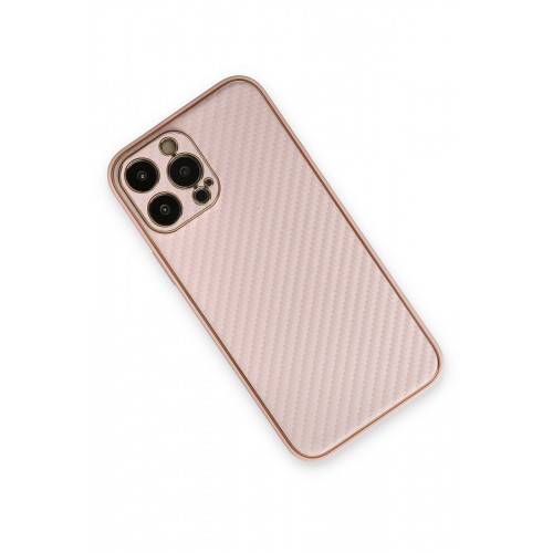 Newface iPhone 13 Pro Max Kılıf Coco Karbon Silikon - Pembe Newface iPhone 13 Pro Max Kılıf Coco Karbon Silikon - Pembe
