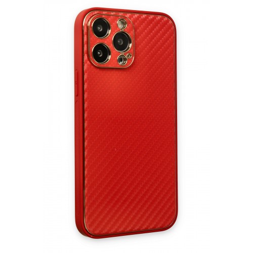 Newface iPhone 13 Pro Max Kılıf Coco Karbon Silikon - Kırmızı Newface iPhone 13 Pro Max Kılıf Coco Karbon Silikon - Kırmızı