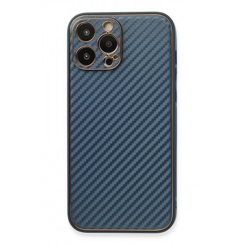 Newface iPhone 13 Pro Max Kılıf Coco Karbon Silikon - Mavi Newface iPhone 13 Pro Max Kılıf Coco Karbon Silikon - Mavi