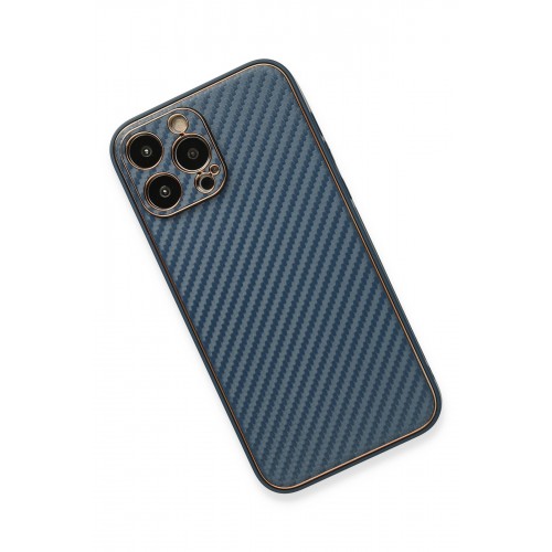 Newface iPhone 13 Pro Max Kılıf Coco Karbon Silikon - Mavi Newface iPhone 13 Pro Max Kılıf Coco Karbon Silikon - Mavi