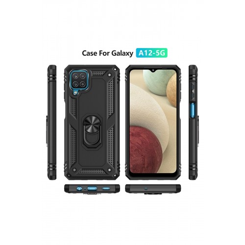 Newface Samsung Galaxy A22 Kılıf Sofya Yüzüklü Silikon Kapak - Siyah Newface Samsung Galaxy A22 Kılıf Sofya Yüzüklü Silikon Kapak - Siyah