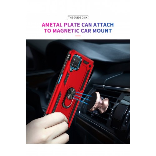 Newface Samsung Galaxy A22 Kılıf Sofya Yüzüklü Silikon Kapak - Kırmızı Newface Samsung Galaxy A22 Kılıf Sofya Yüzüklü Silikon Kapak - Kırmızı