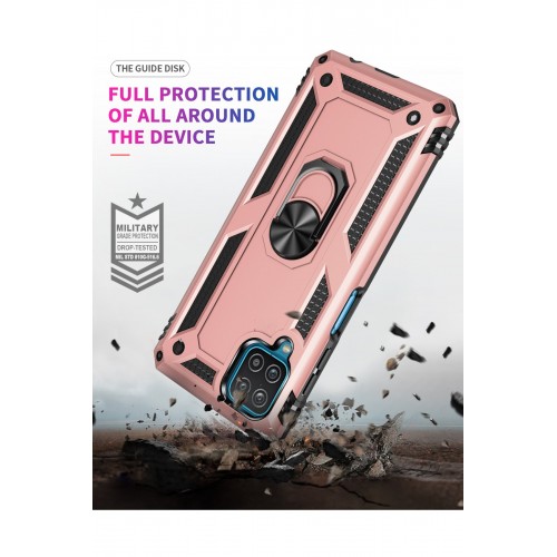 Newface Samsung Galaxy A22 Kılıf Sofya Yüzüklü Silikon Kapak - Rose Newface Samsung Galaxy A22 Kılıf Sofya Yüzüklü Silikon Kapak - Rose