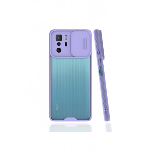 Newface Xiaomi Poco X3 GT Kılıf Platin Kamera Koruma Silikon - Lila