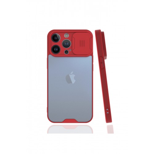Newface iPhone 13 Pro Max Kılıf Platin Kamera Koruma Silikon - Kırmızı Newface iPhone 13 Pro Max Kılıf Platin Kamera Koruma Silikon - Kırmızı