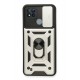 Newface Realme C11 2021 Kılıf Pars Lens Yüzüklü Silikon - Gümüş