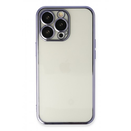Newface iPhone 13 Pro Kılıf Razer Lensli Silikon - Mor