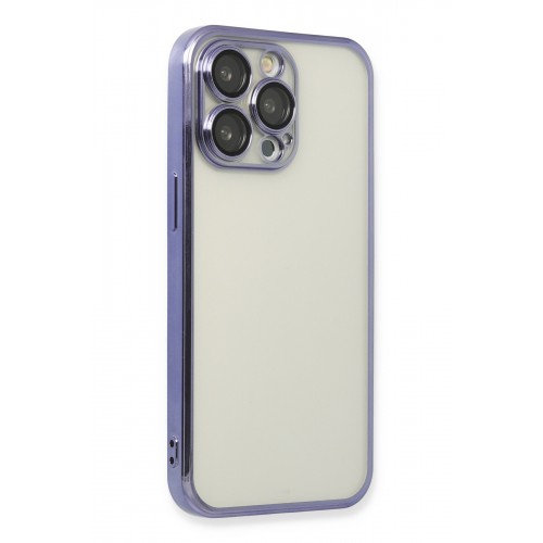 Newface iPhone 13 Pro Max Kılıf Razer Lensli Silikon - Mor Newface iPhone 13 Pro Max Kılıf Razer Lensli Silikon - Mor