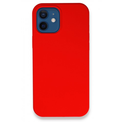 Newface iPhone 12 Kılıf Lansman Legant Silikon - Kırmızı