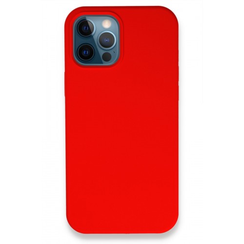 Newface iPhone 12 Pro Max Kılıf Lansman Legant Silikon - Kırmızı