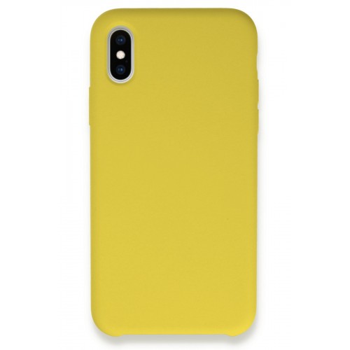 Newface iPhone XS Kılıf Lansman Legant Silikon - Sarı