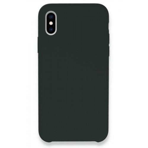 Newface iPhone XS Max Kılıf Lansman Legant Silikon - Koyu Yeşil