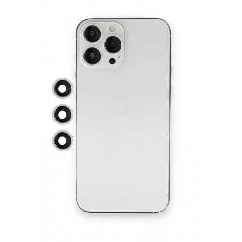Newface iPhone 12 Pro Max Shine Kamera Lens - Gümüş Newface iPhone 12 Pro Max Shine Kamera Lens - Gümüş