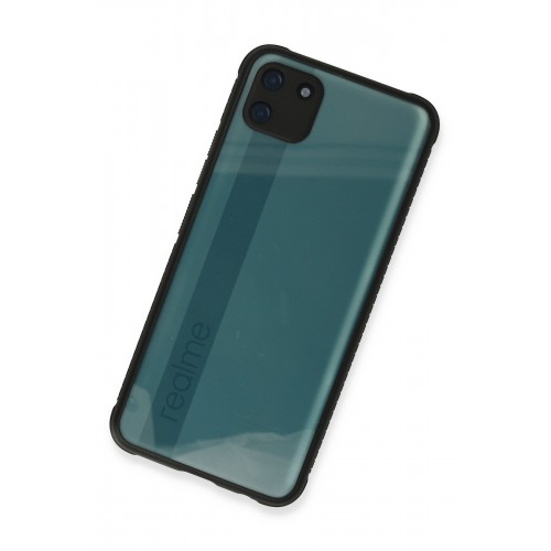 Newface Realme C11 Kılıf Miami Şeffaf Silikon - Siyah Newface Realme C11 Kılıf Miami Şeffaf Silikon - Siyah