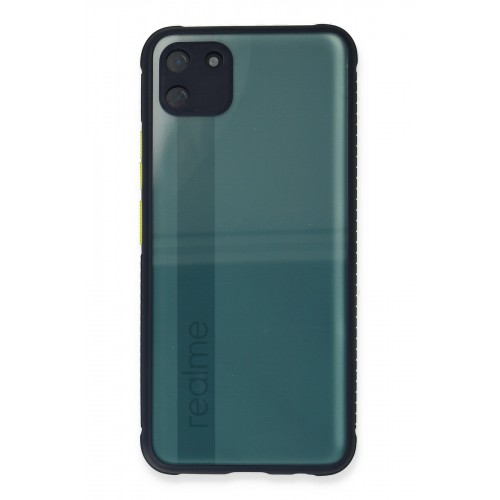 Newface Realme C11 Kılıf Miami Şeffaf Silikon - Lacivert Newface Realme C11 Kılıf Miami Şeffaf Silikon - Lacivert