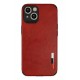 Newface iPhone 13 Kılıf Loop Deri Silikon - Kırmızı Newface iPhone 13 Kılıf Loop Deri Silikon - Kırmızı