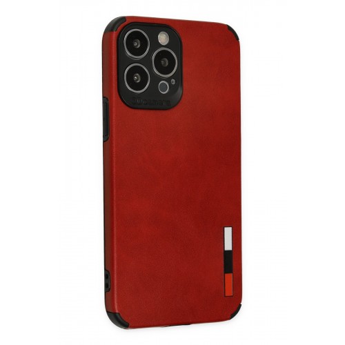 Newface iPhone 13 Pro Kılıf Loop Deri Silikon - Kırmızı Newface iPhone 13 Pro Kılıf Loop Deri Silikon - Kırmızı