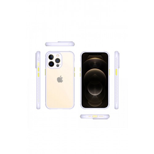 Newface iPhone 13 Pro Kılıf Miami Şeffaf Silikon - Lila Newface iPhone 13 Pro Kılıf Miami Şeffaf Silikon - Lila