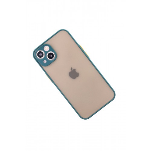Newface iPhone 13 Kılıf Montreal Silikon Kapak - Yeşil Newface iPhone 13 Kılıf Montreal Silikon Kapak - Yeşil