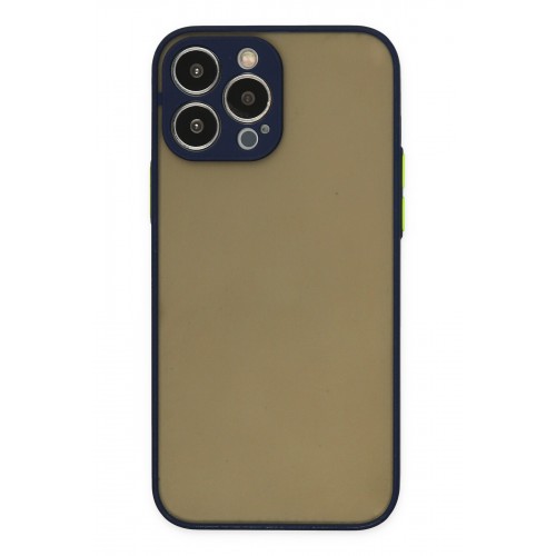 Newface iPhone 13 Pro Max Kılıf Montreal Silikon Kapak - Lacivert
